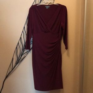 Ralph Lauren Burgundy Dress